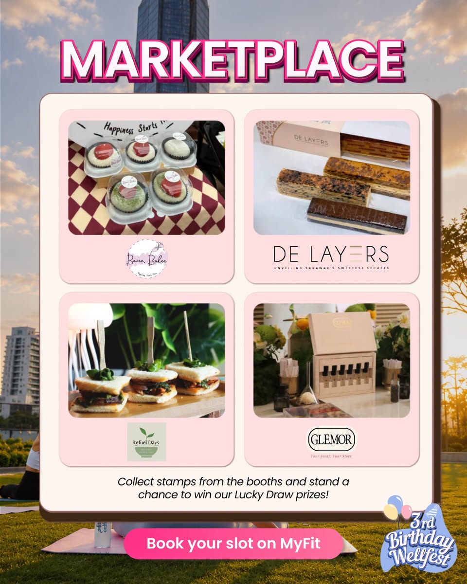 Food vendors at Wellfest marketplace