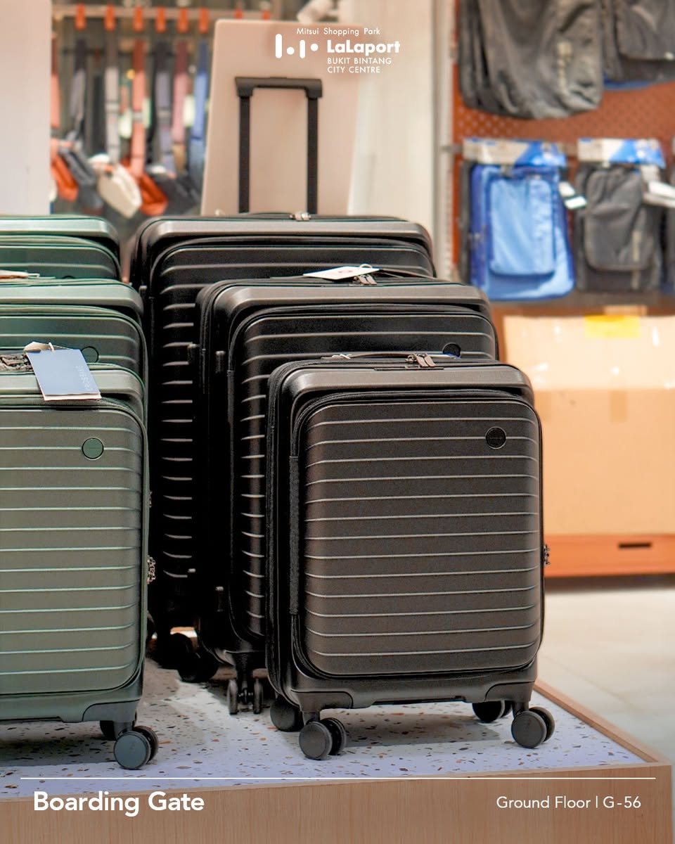 A set of sleek, modern luggage, ready for travel
