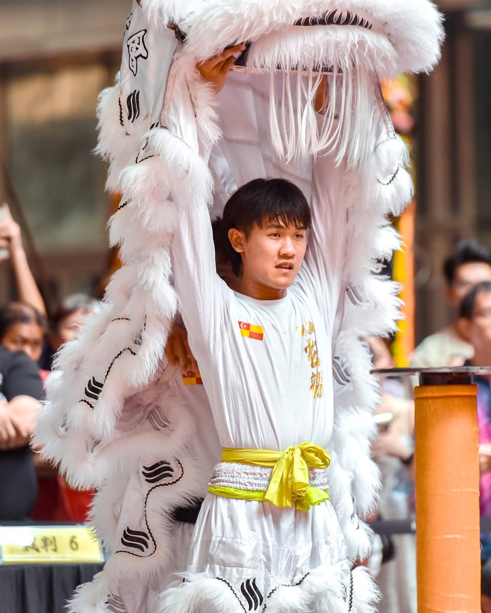 A celebratory moment from the World Dragon & Lion Dance event