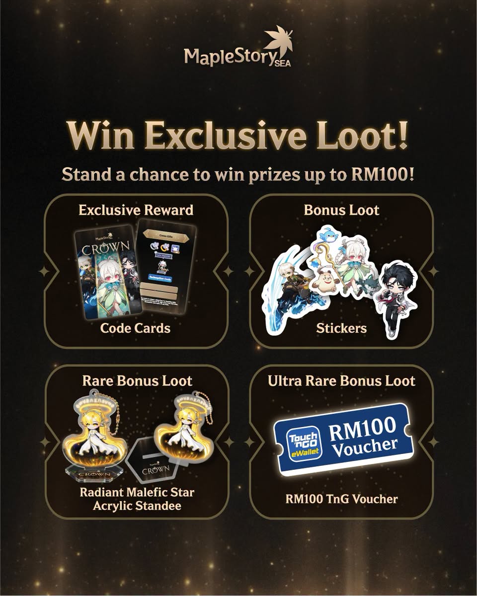 MapleStorySEA Crown Loot Drop prizes