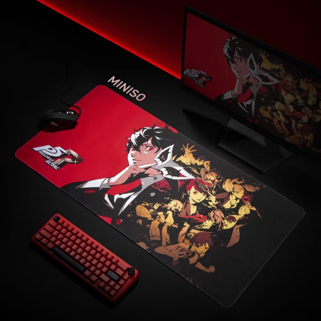 Darker Than Black themed mousepad and keyboard at MINISO