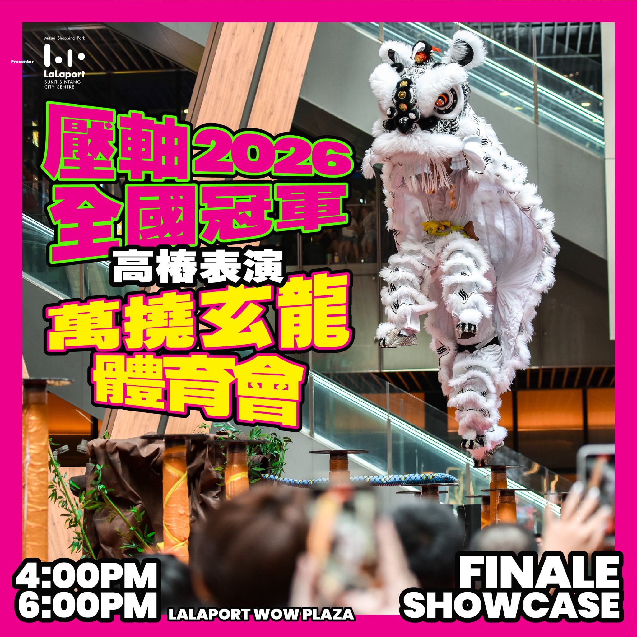 Performers demonstrating skill and innovation in the grand finale.