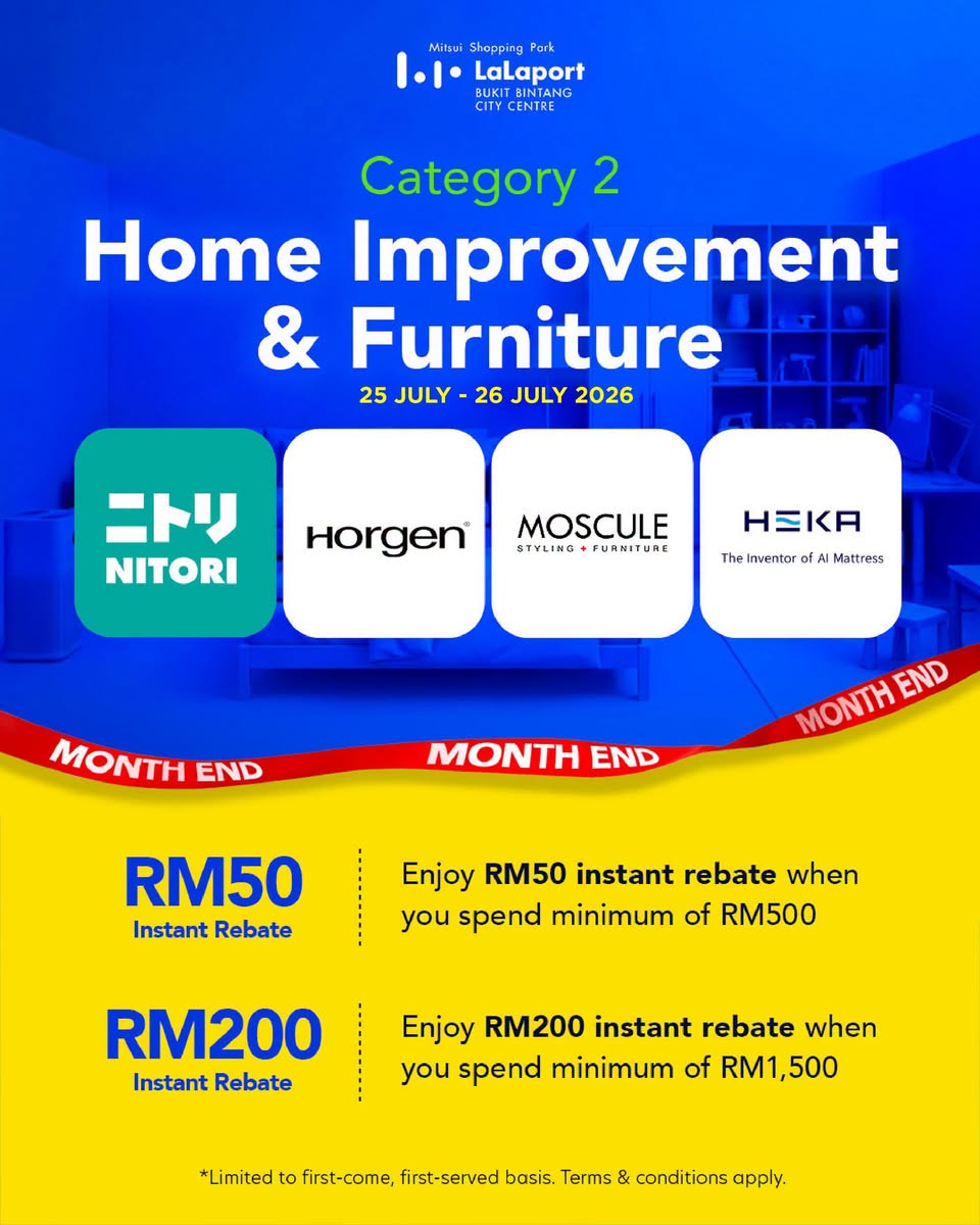 Home improvement and furniture payday deals at LaLaport BBCC