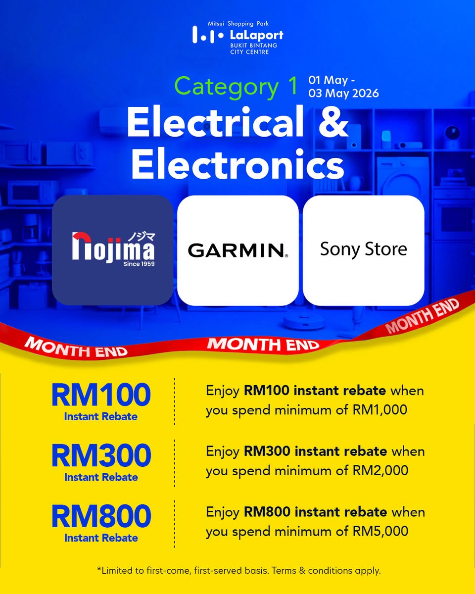 Home essentials and electronics on display