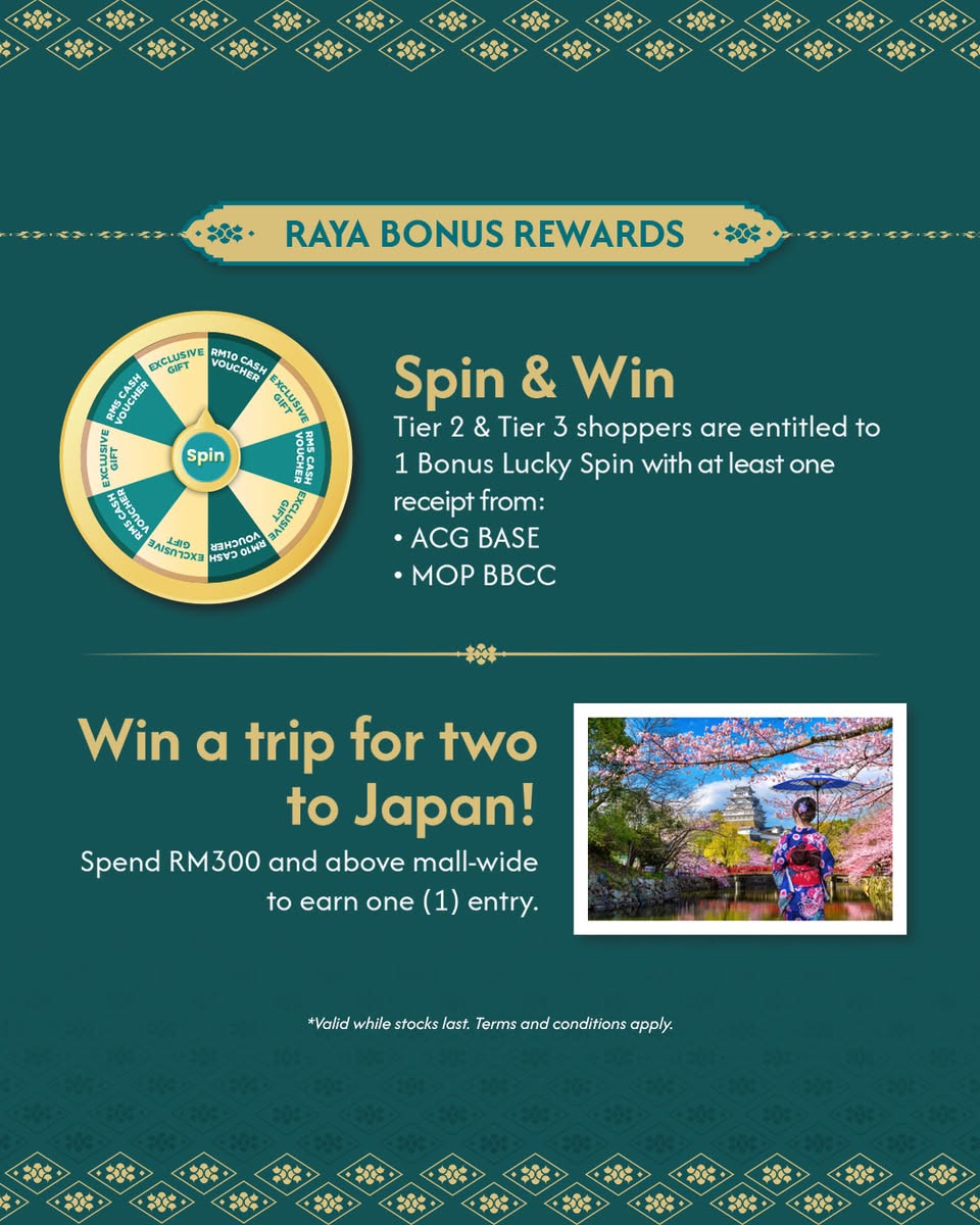 Raya shopping rewards and festive atmosphere