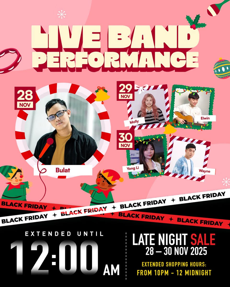 Festive scene at LaLaport's Black Friday Rooftop Bazaar.