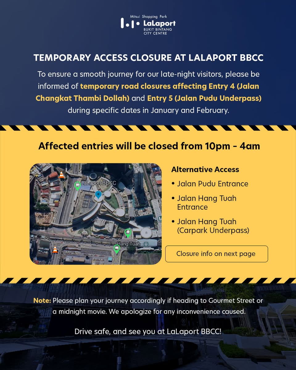 LaLaport BBCC late-night access guide