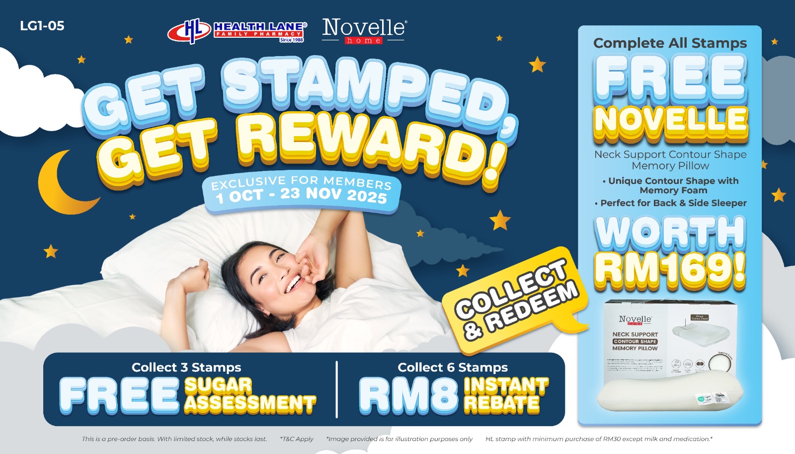 Healthlane Family Pharmacy Spend & Redeem Campaign featuring Novelle Pillow