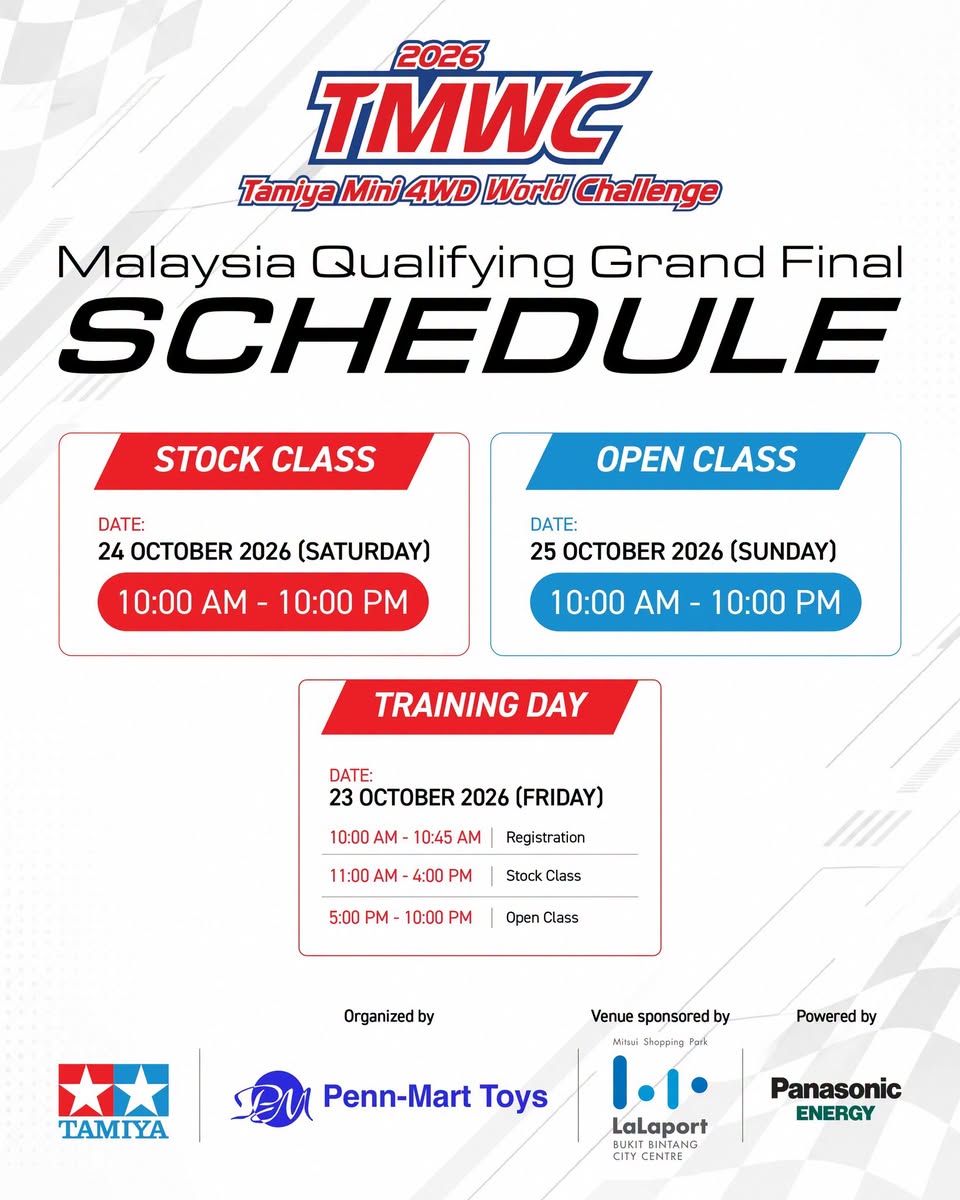 Tamiya Mini 4WD World Challenge schedule