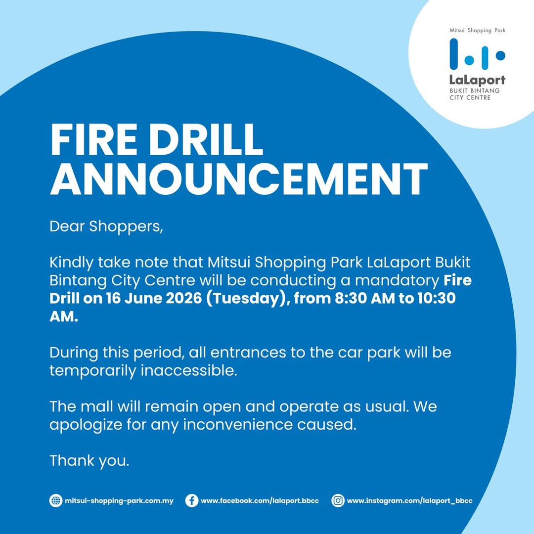 LaLaport BBCC fire drill announcement